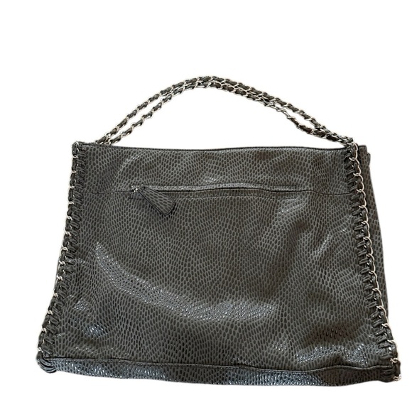 SONDRA ROBERTS 2 Gray Snakeskin Print Bag - Picture 9 of 9
